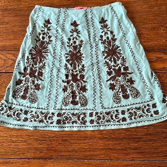 Flowers by Zoe Other - Girls Flowers by Zoe light blue and brown skirt size S